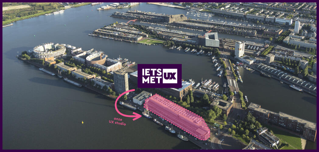 iets met UX studio Foto van KNSM-eiland waar onze UX studio is